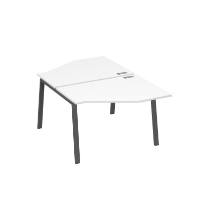 Рабочая станция TRE (2х120) со столами Техно белый премиум / металлокаркас антрацит А4 А3 186 БП