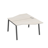 Рабочая станция (2х140) каркас TRE со столами Техно дуб / металлокаркас антрацит А4 А3 187 ДШ