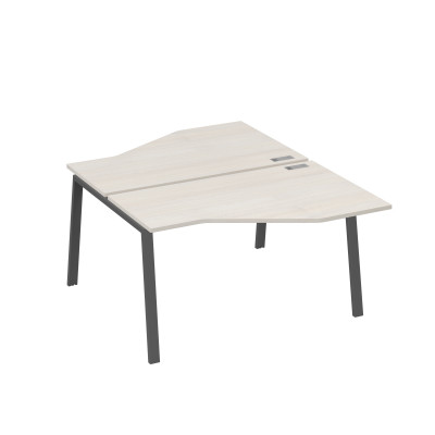 Рабочая станция (2х140) каркас TRE со столами Техно дуб / металлокаркас антрацит А4 А3 187 ДШ