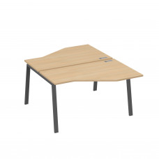 Рабочая станция (2х140) каркас TRE со столами Техно натуральный дуб / металлокаркас антрацит А4 А3 187 НД