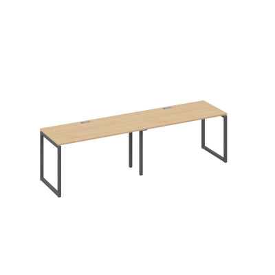 Станция 2х140 рабочая на металлокаркасе QUATTRO натуральный дуб / металлокаркас антрацит А4 А4 014-2 НД