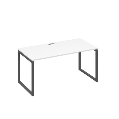 Стол письменный на металлокаркасе QUATTRO белый премиум / металлокаркас антрацит А4 А4 025 БП