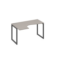 Стол левый "Классика" эргономичный металлокаркас QUATTRO мокко премиум / металлокаркас антрацит А4 А4 033 МП