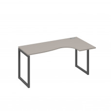 Стол правый "Классика" эргономичный на металлокаркасе QUATTRO мокко премиум / металлокаркас антрацит А4 А4 036 МП