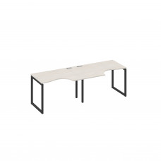 Рабочая станция столы Классика каркас QUATTRO (2х120) дуб / металлокаркас антрацит А4 А4 041-2 ДШ