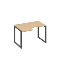 Стол "Классика" эргономичный на металлокаркасе QUATTRO левый натуральный дуб / металлокаркас антрацит А4 А4 041 НД