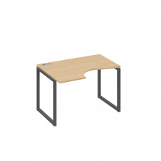 Стол "Классика" эргономичный на металлокаркасе QUATTRO левый натуральный дуб / металлокаркас антрацит А4 А4 041 НД