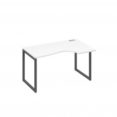 Стол правый "Классика" эргономичный на металлокаркасе QUATTRO белый премиум / металлокаркас антрацит А4 А4 044 БП