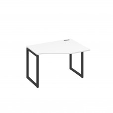 Стол эргономичный правый "Техно" на металлокаркасе QUATTRO белый премиум / металлокаркас антрацит А4 А4 052 БП