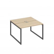 Рабочая станция с опорами QUATTRO (2х120) дуб скандинавский / металлокаркас антрацит А4 А4 170 ДК