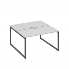 Рабочая станция 2х140 на опорах QUATTRO серый / металлокаркас антрацит А4 А4 174 СЕ