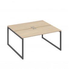 Рабочая станция (2х160) с опорами QUATTRO дуб скандинавский / металлокаркас антрацит А4 А4 175 ДК