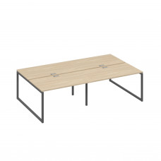 Рабочая станция на металлокаркасе QUATTRO (4х140) дуб скандинавский / металлокаркас антрацит А4 А4 177-2 ДК