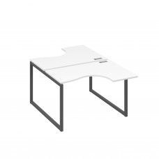 Рабочая станция эргономичная Классика каркас QUATTRO (2х120) белый премиум / металлокаркас антрацит А4 А4 180 БП