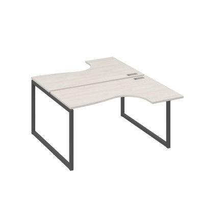 Рабочая станция каркас QUATTRO столы Классика (2х140) дуб / металлокаркас антрацит А4 А4 181 ДШ