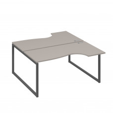 Рабочая станция (2х160) столы Классика опоры QUATTRO мокко премиум / металлокаркас антрацит А4 А4 185 МП
