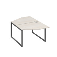 Станция каркас QUATTRO столы (2х120) эргономичные Техно дуб / металлокаркас антрацит А4 А4 186 ДШ