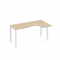 Стол эргономичный "Классика" правый на металлокаркасе UNO дуб скандинавский / металлокаркас белый А4 Б1 036 ДК