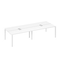 Рабочая станция на металлокаркасе UNO (4х160) белый премиум / металлокаркас белый А4 Б1 172-2 БП