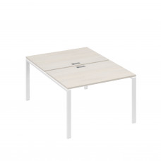 Станция рабочая 2х120 на металлокаркасе UNO дуб / металлокаркас белый А4 Б1 176 ДШ