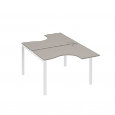 Рабочая станция опоры UNO столы (2х120) Классика мокко премиум / металлокаркас белый А4 Б1 180 МП