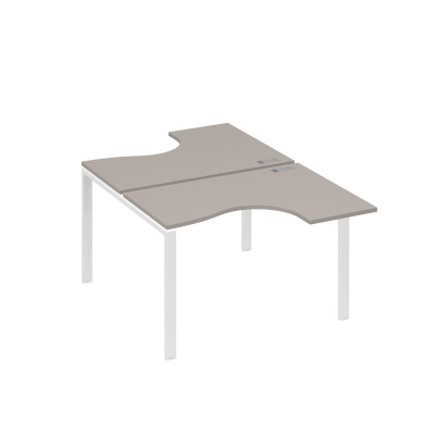 Рабочая станция опоры UNO столы (2х120) Классика мокко премиум / металлокаркас белый А4 Б1 180 МП