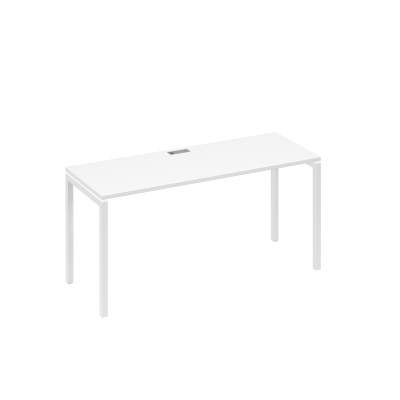 Стол письменный на металлокаркасе DUE белый премиум / металлокаркас белый А4 Б2 005 БП
