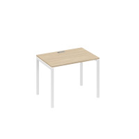 Стол письменный на металлокаркасе DUE дуб скандинавский / металлокаркас белый А4 Б2 012 ДК