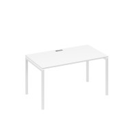 Стол письменный на металлокаркасе DUE белый премиум / металлокаркас белый А4 Б2 024 БП