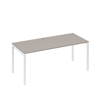 Стол письменный на металлокаркасе DUE мокко премиум / металлокаркас белый А4 Б2 026 МП