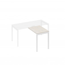 Брифинг-приставка на опорах DUE дуб / металлокаркас белый А4 Б2 071 ДШ