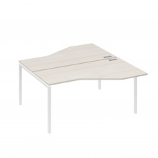 Рабочая станция опоры DUE столы Техно (2х160) дуб / металлокаркас белый А4 Б2 188 ДШ