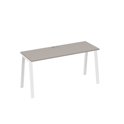 Стол письменный на металлокаркасе TRE мокко премиум / металлокаркас белый А4 Б3 005 МП