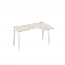 Стол эргономичный на металлокаркасе TRE правый "Классика" дуб / металлокаркас белый А4 Б3 034 ДШ