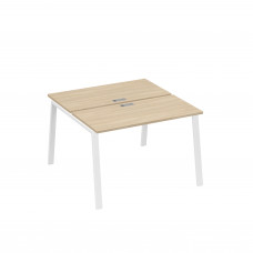 Рабочая станция (2х120) на каркасе TRE дуб скандинавский / металлокаркас белый А4 Б3 170 ДК