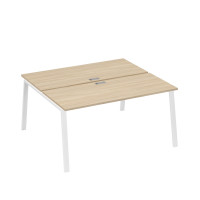 Станция 2х160 на опорах TRE дуб скандинавский / металлокаркас белый А4 Б3 175 ДК