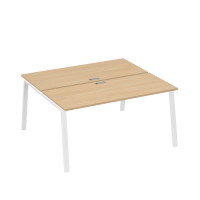 Станция 2х160 на опорах TRE натуральный дуб / металлокаркас белый А4 Б3 175 НД