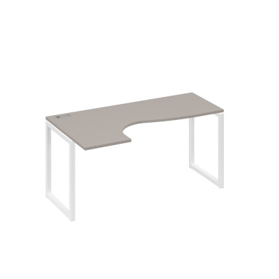 Стол эргономичный "Классика" на металлокаркасе QUATTRO левый мокко премиум / металлокаркас белый А4 Б4 035 МП