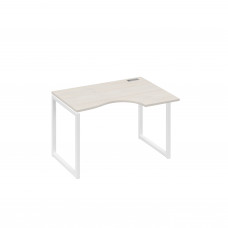 Стол эргономичный правый на каркас QUATTRO Классика дуб / металлокаркас белый А4 Б4 042 ДШ