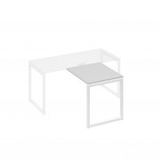 Брифинг-приставка каркасе QUATTRO металлический серый / металлокаркас белый А4 Б4 073 СЕ