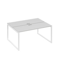 Рабочая станция каркасе QUATTRO (2х160) серый / металлокаркас белый А4 Б4 172 СЕ