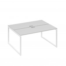 Рабочая станция каркасе QUATTRO (2х160) серый / металлокаркас белый А4 Б4 172 СЕ