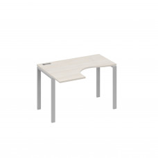 Стол левый эргономичный "Классика" на металлокаркасе UNO дуб / металлокаркас серый А4 С1 031 ДШ
