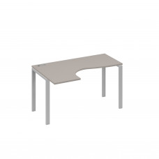 Стол левый на металлокаркасе UNO эргономичный "Классика" мокко премиум / металлокаркас серый А4 С1 033 МП