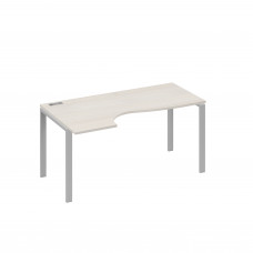 Стол эргономичный левый "Классика" на металлокаркасе UNO дуб / металлокаркас серый А4 С1 045 ДШ