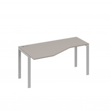 Стол левый "Техно" эргономичный на металлокаркасе UNO мокко премиум / металлокаркас серый А4 С1 055 МП