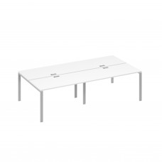 Рабочая станция на металлокаркасе UNO (4х140) белый премиум / металлокаркас серый А4 С1 174-2 БП