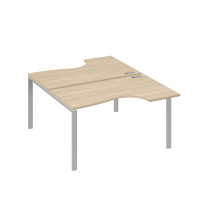 Рабочая станция (2х140) каркас UNO со столами Классика дуб скандинавский / металлокаркас серый А4 С1 184 ДК