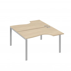 Рабочая станция (2х140) каркас UNO со столами Классика дуб скандинавский / металлокаркас серый А4 С1 184 ДК