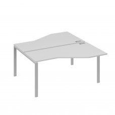 Рабочая станция со столами (2х160) Техно на каркасе UNO серый / металлокаркас серый А4 С1 188 СЕ